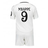 Camiseta Real Madrid Kylian Mbappe #9 Primera Equipación para niños 2024-25 manga corta (+ pantalones cortos)